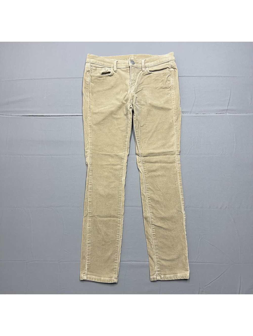 Ann Taylor LOFT Corduroy Pants Womens Size 4P 27 Tan Modern Skinny Casual